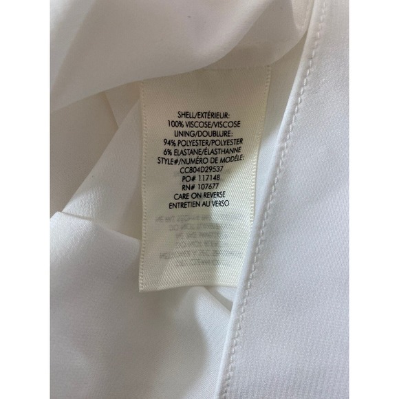 Alice + Olivia Clarine White Wrap Midi Dress V Neck Belt Flutter Sleeve … - Picture 7 of 10